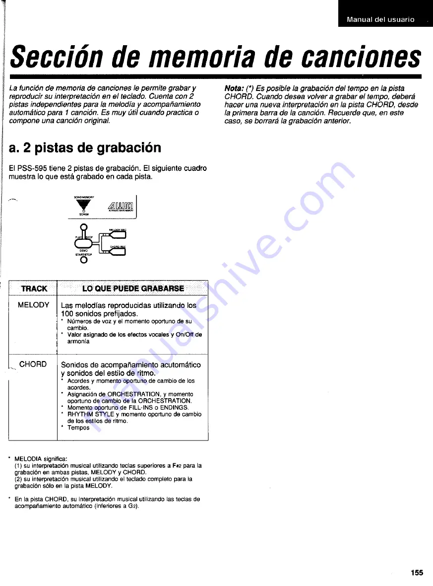 Yamaha PortaSound PSS-595 Manual Del Usuario Download Page 25