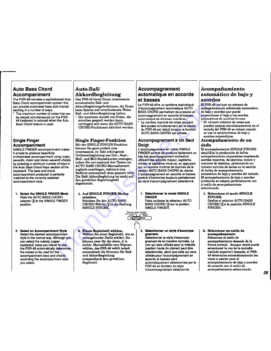 Yamaha Portatone PSR-48 Owner'S Manual Download Page 27