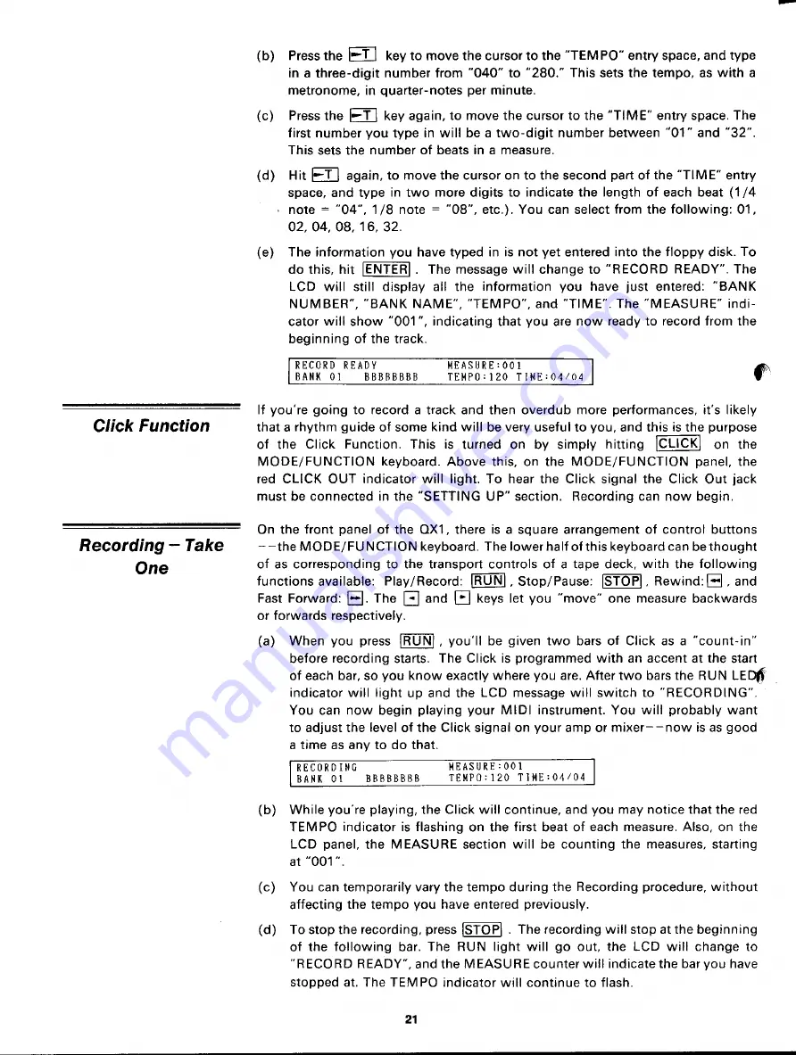 Yamaha QX1 Owner'S Manual Download Page 22