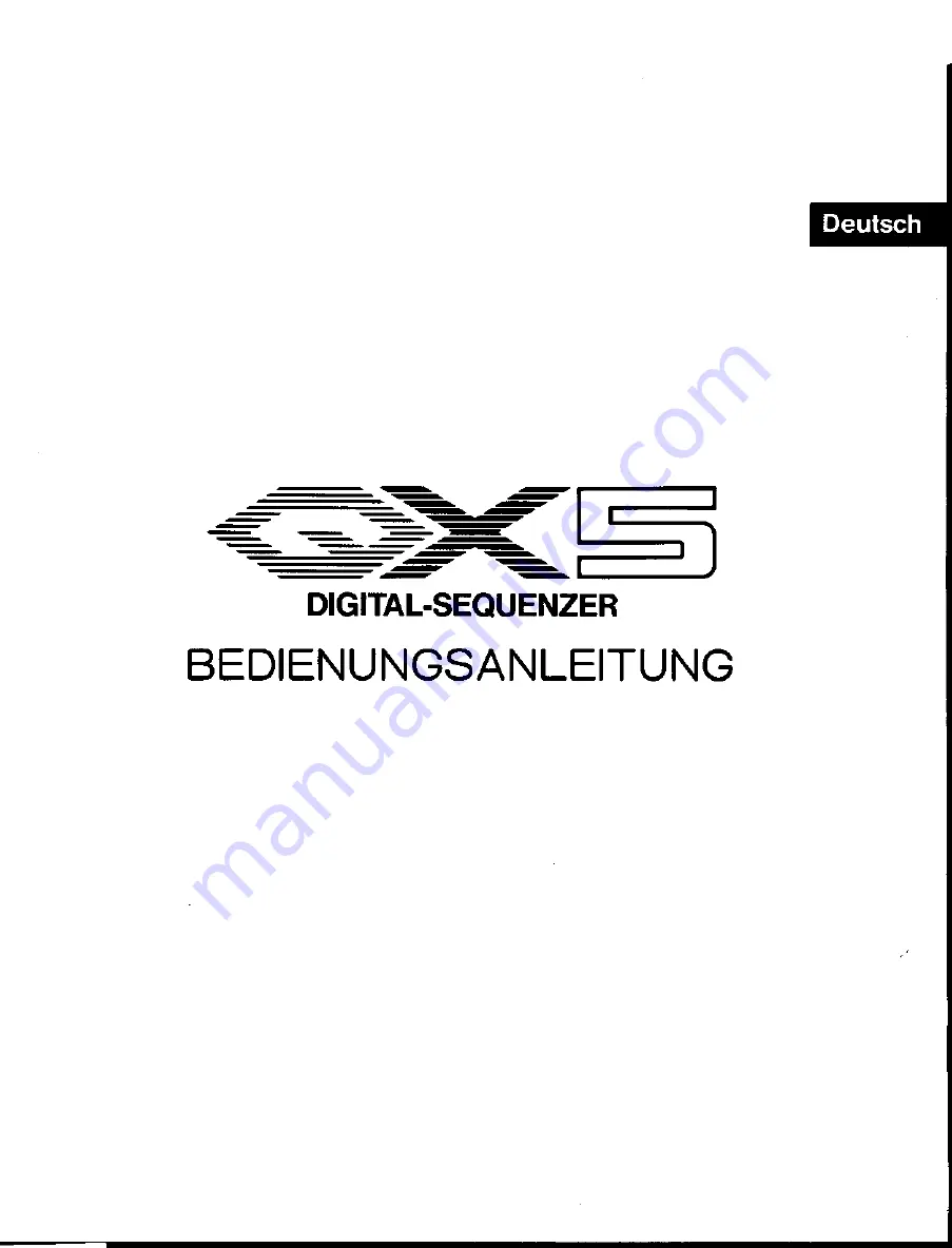 Yamaha QX5 Eigentümer-Handbuch Download Page 1