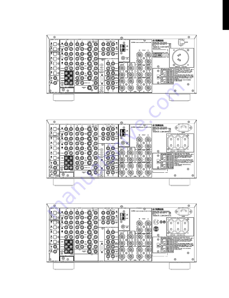 Yamaha RX-V3000RDS Скачать руководство пользователя страница 5