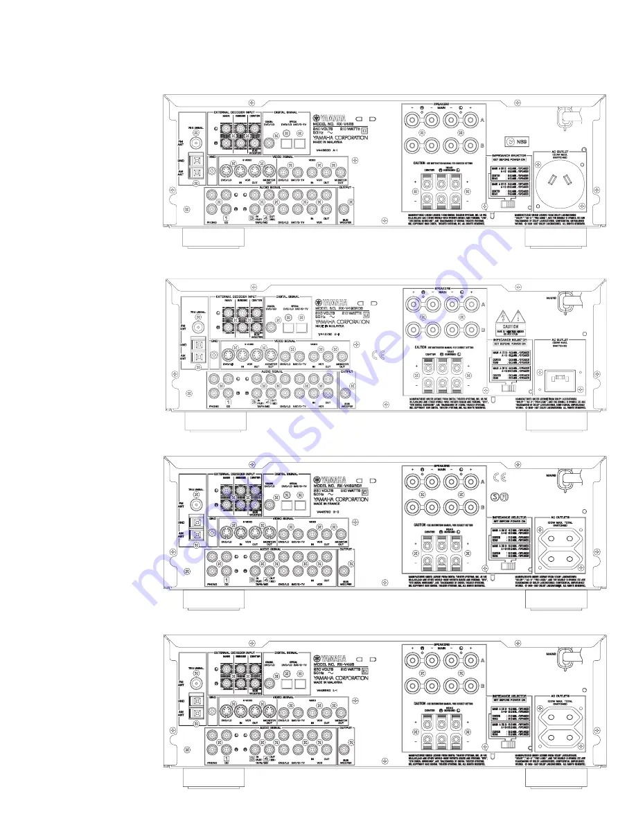 Yamaha RX-V496 Скачать руководство пользователя страница 5