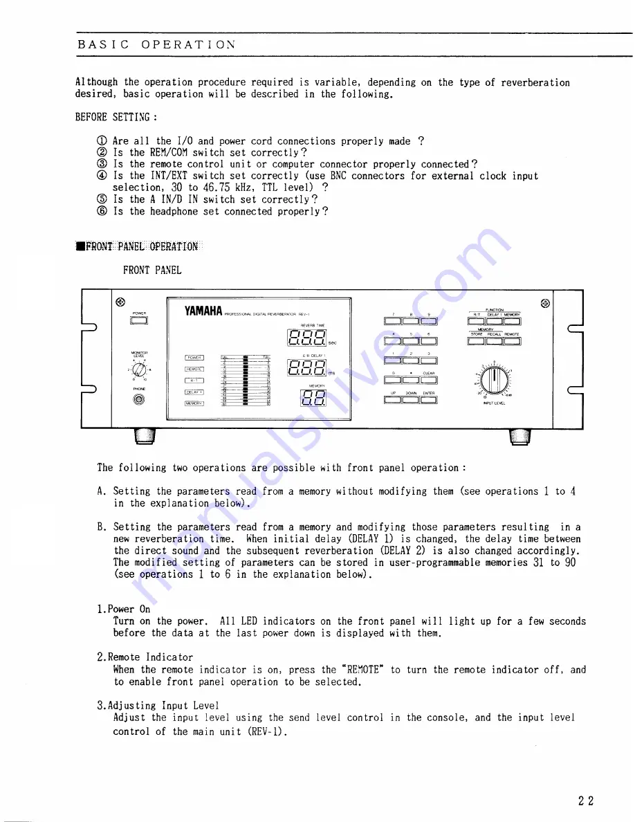 Yamaha S Rev1 Operating Manual Download Page 23