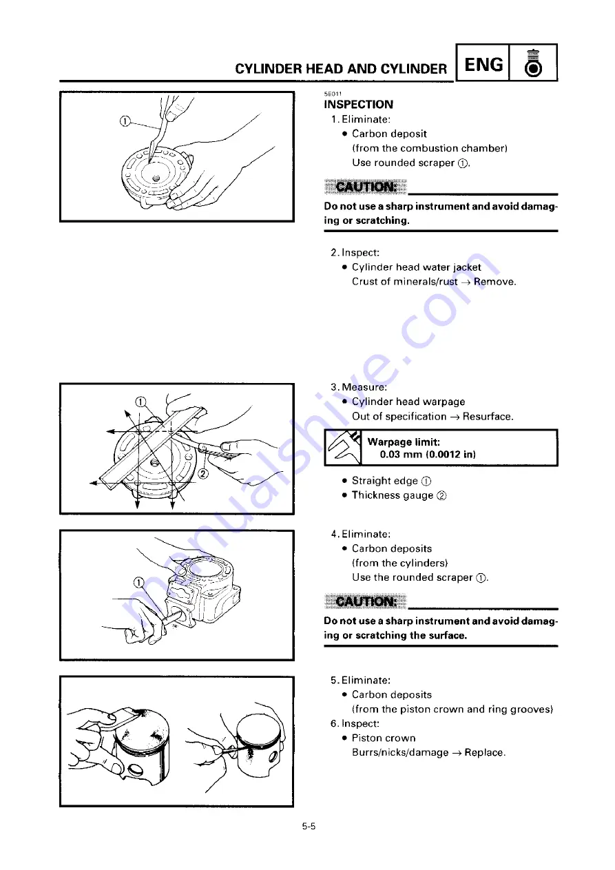 Yamaha SRX600 Service Manual Download Page 119