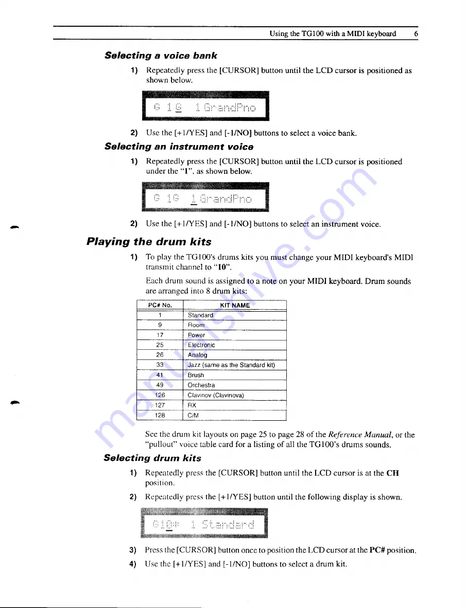 Yamaha TG100 Getting Started Manual Download Page 7