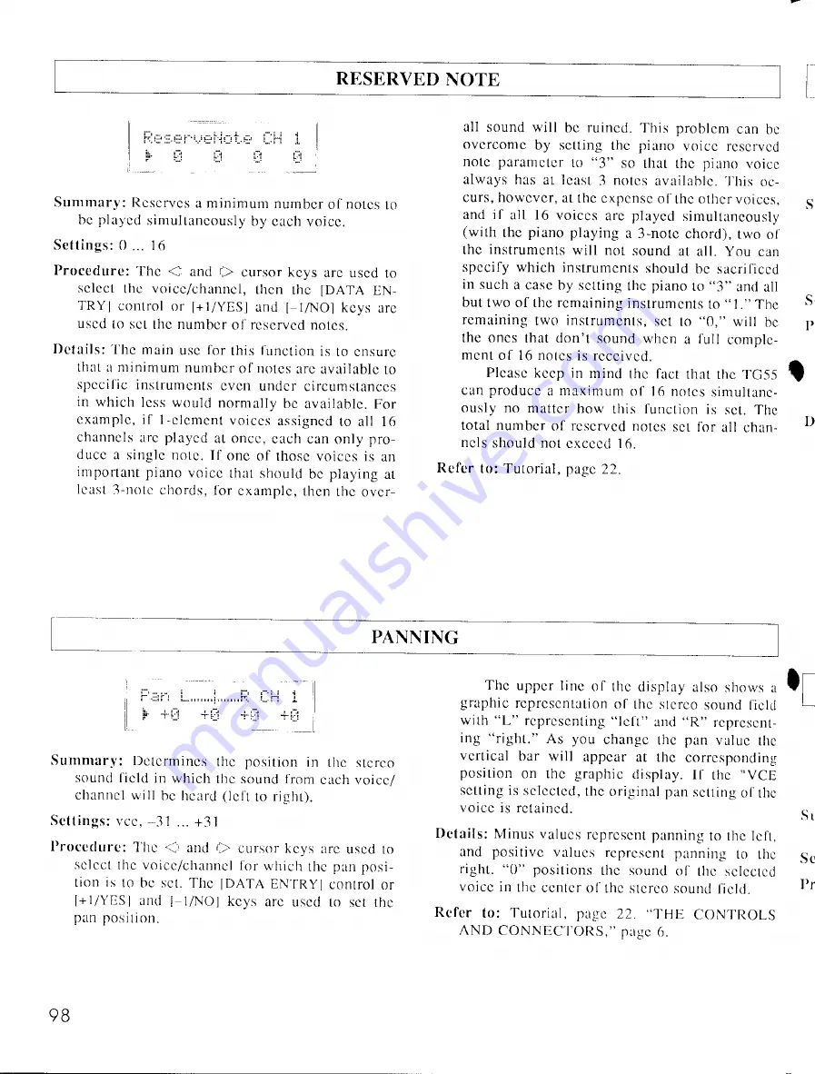 Yamaha TG55 Instruction Manual Download Page 19