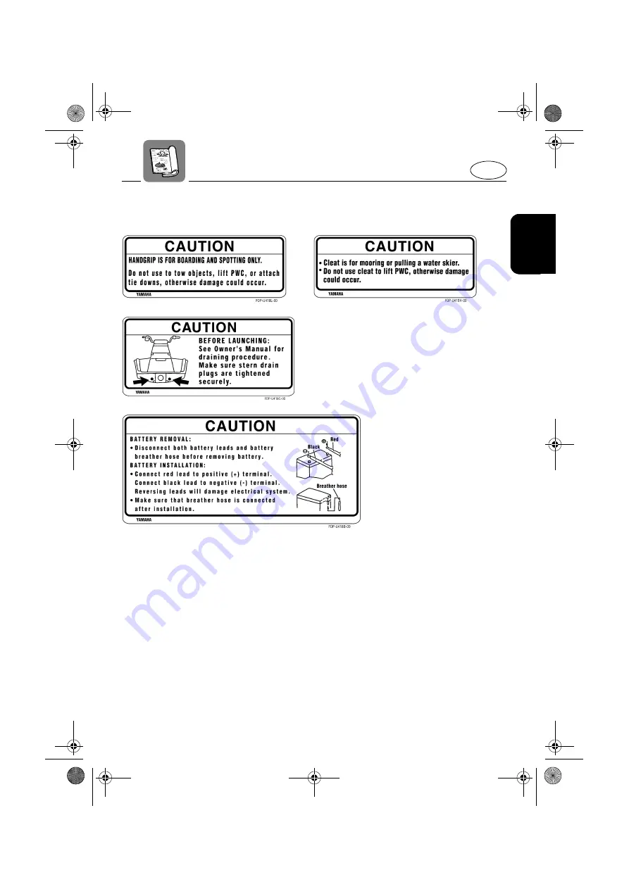 Yamaha XL700 WaveRunner 2001 Owner'S/Operator'S Manual Download Page 13