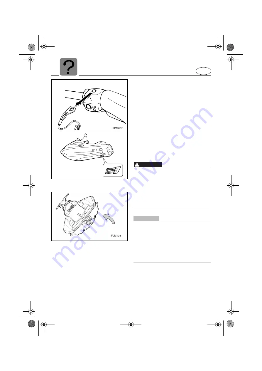 Yamaha XL700 WaveRunner 2001 Owner'S/Operator'S Manual Download Page 106