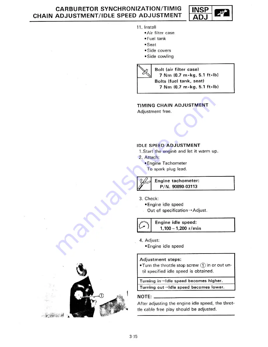 Yamaha XTZ750 Service Manual Download Page 67