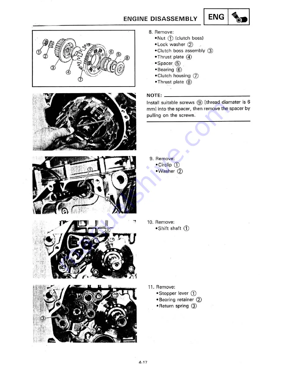 Yamaha XTZ750 Service Manual Download Page 183