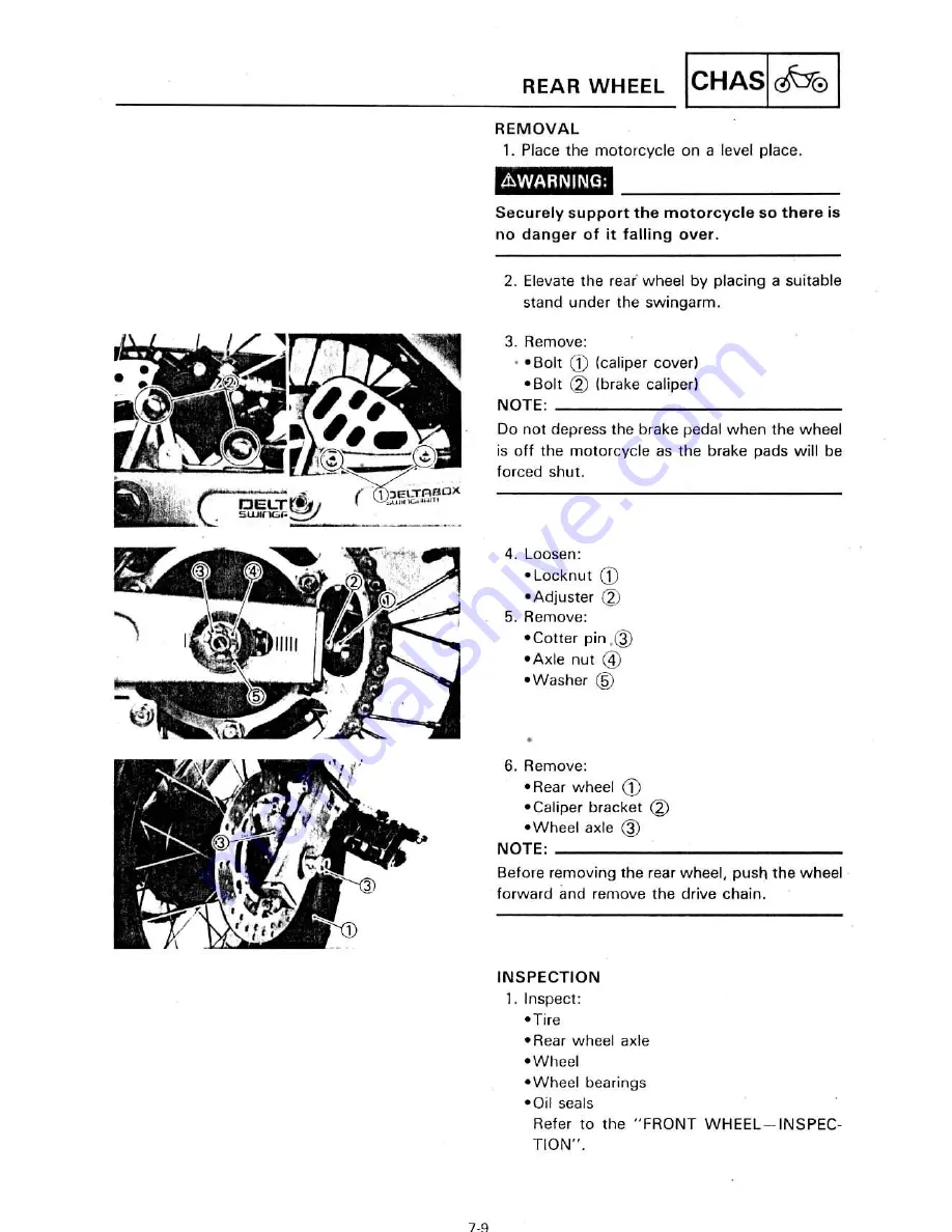 Yamaha XTZ750 Service Manual Download Page 286