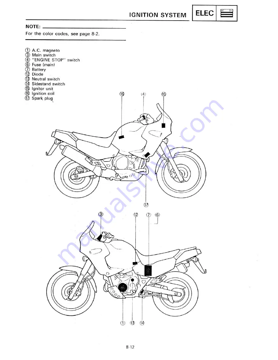 Yamaha XTZ750 Скачать руководство пользователя страница 359