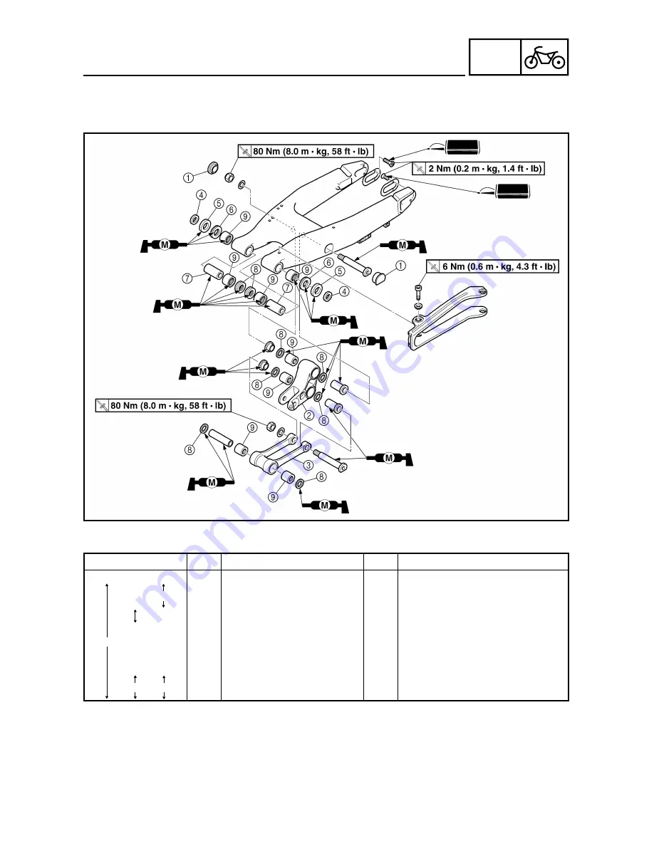 Yamaha YZ250F(S) Owner'S Service Manual Download Page 554