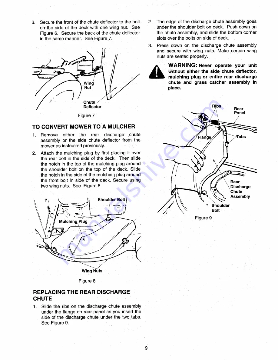 Yard Machines 820 Series Operator'S Manual Download Page 9