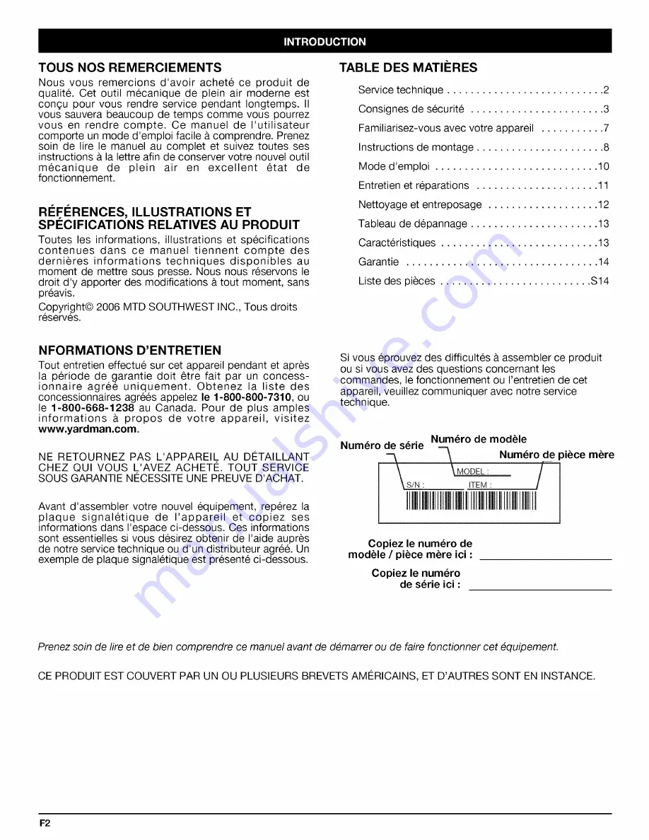 Yard-Man 40 Operator'S Manual Download Page 16