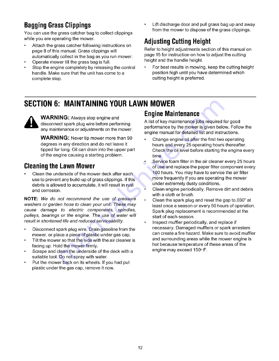 Yard-Man 445 Operator'S Manual Download Page 12