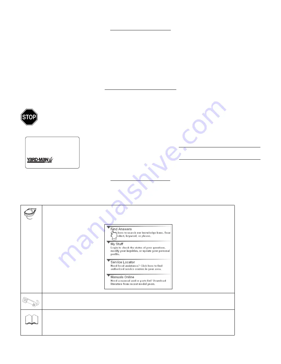 Yard-Man 549 Operator'S Manual Download Page 2