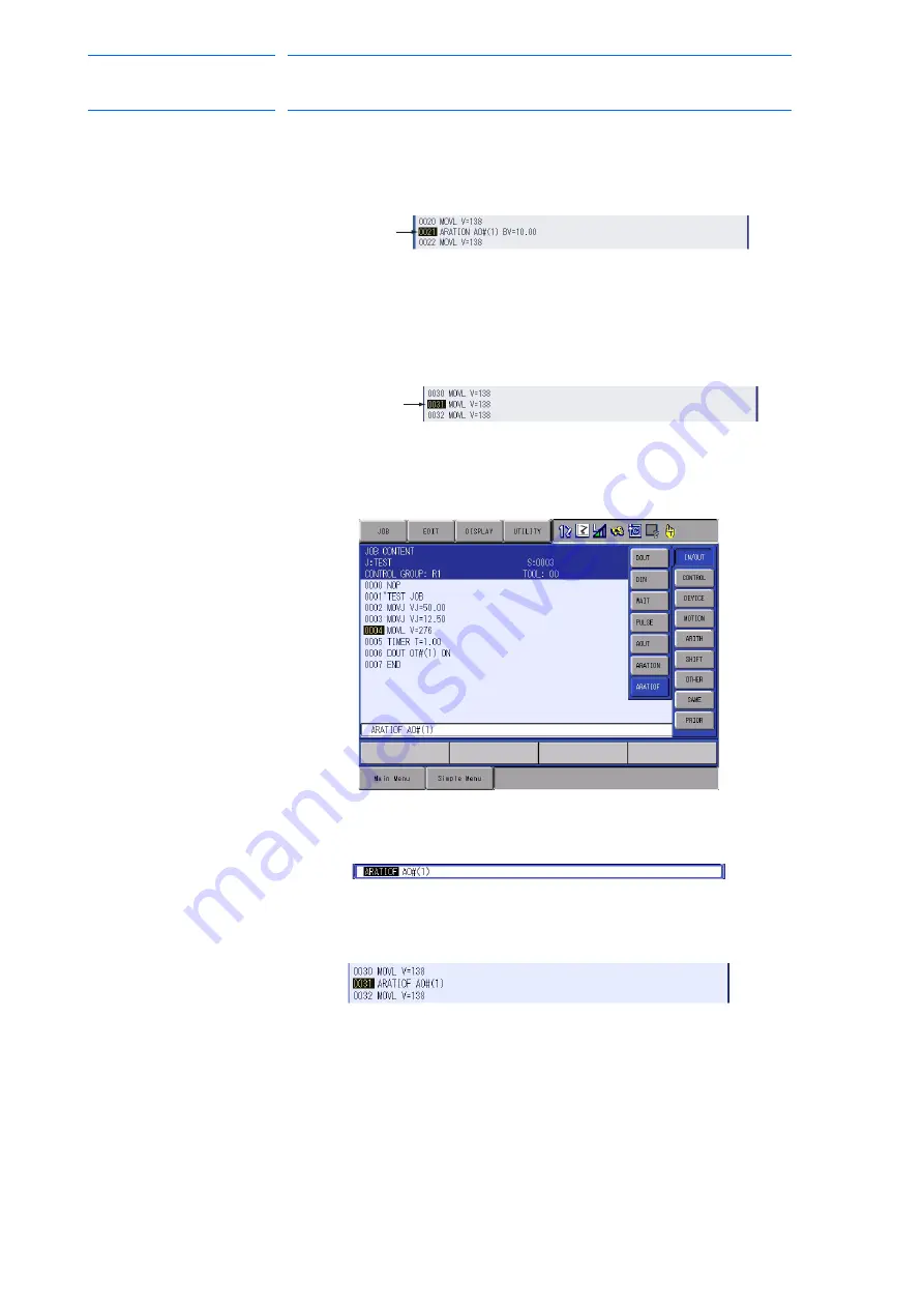 YASKAWA MOTOMAN DX100 Operator'S Manual Download Page 378