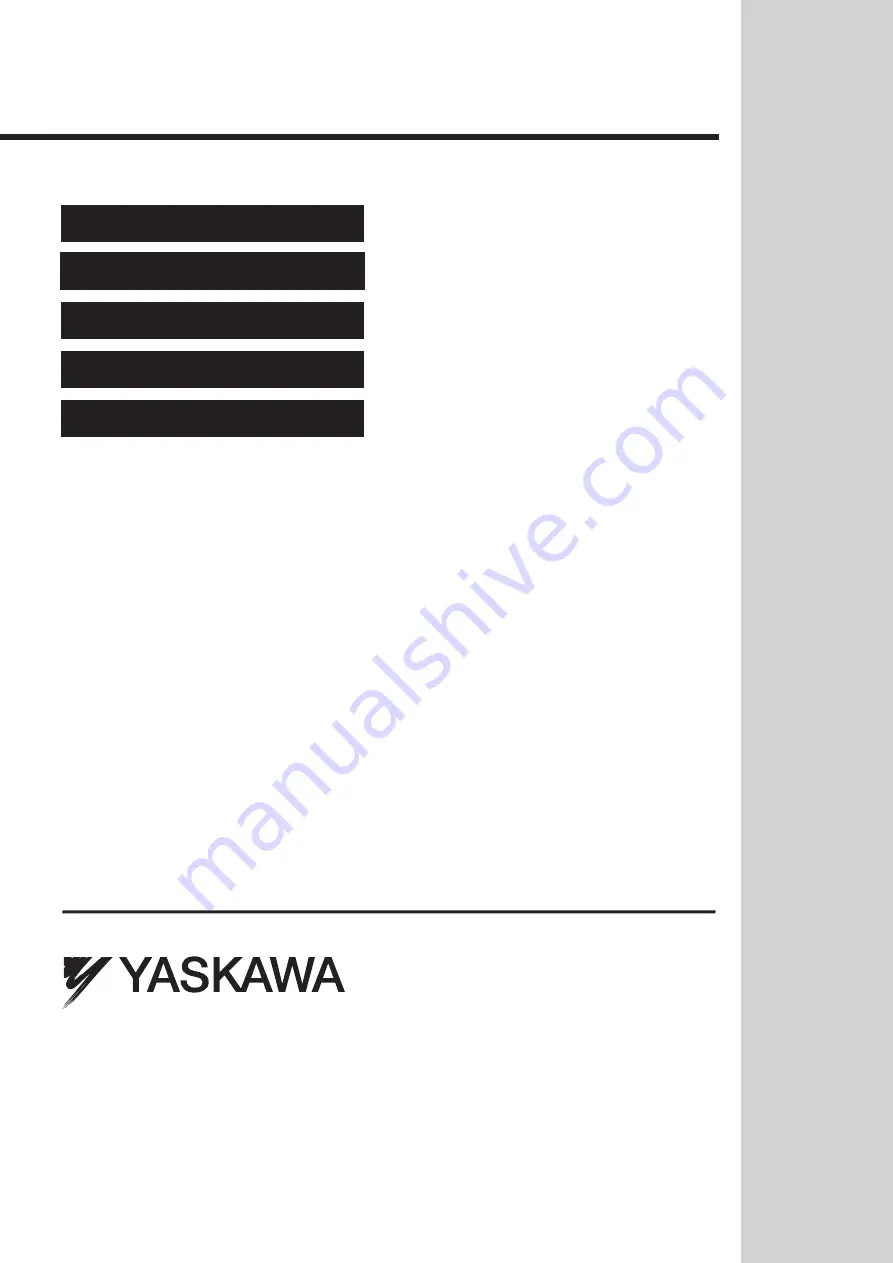 YASKAWA V1000 Series Quick Start Manual Download Page 152