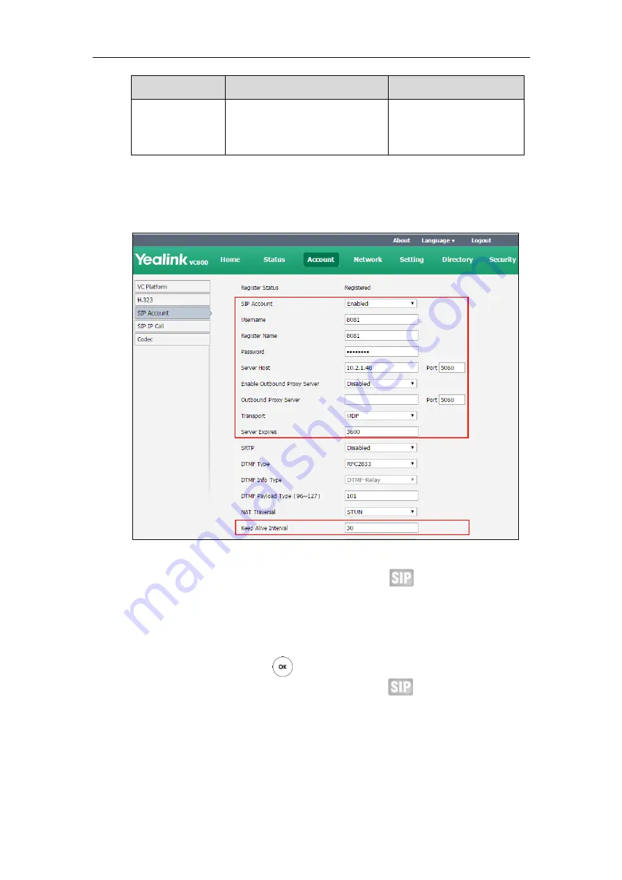 Yealink MeetingSpace VC800 Administrator'S Manual Download Page 118