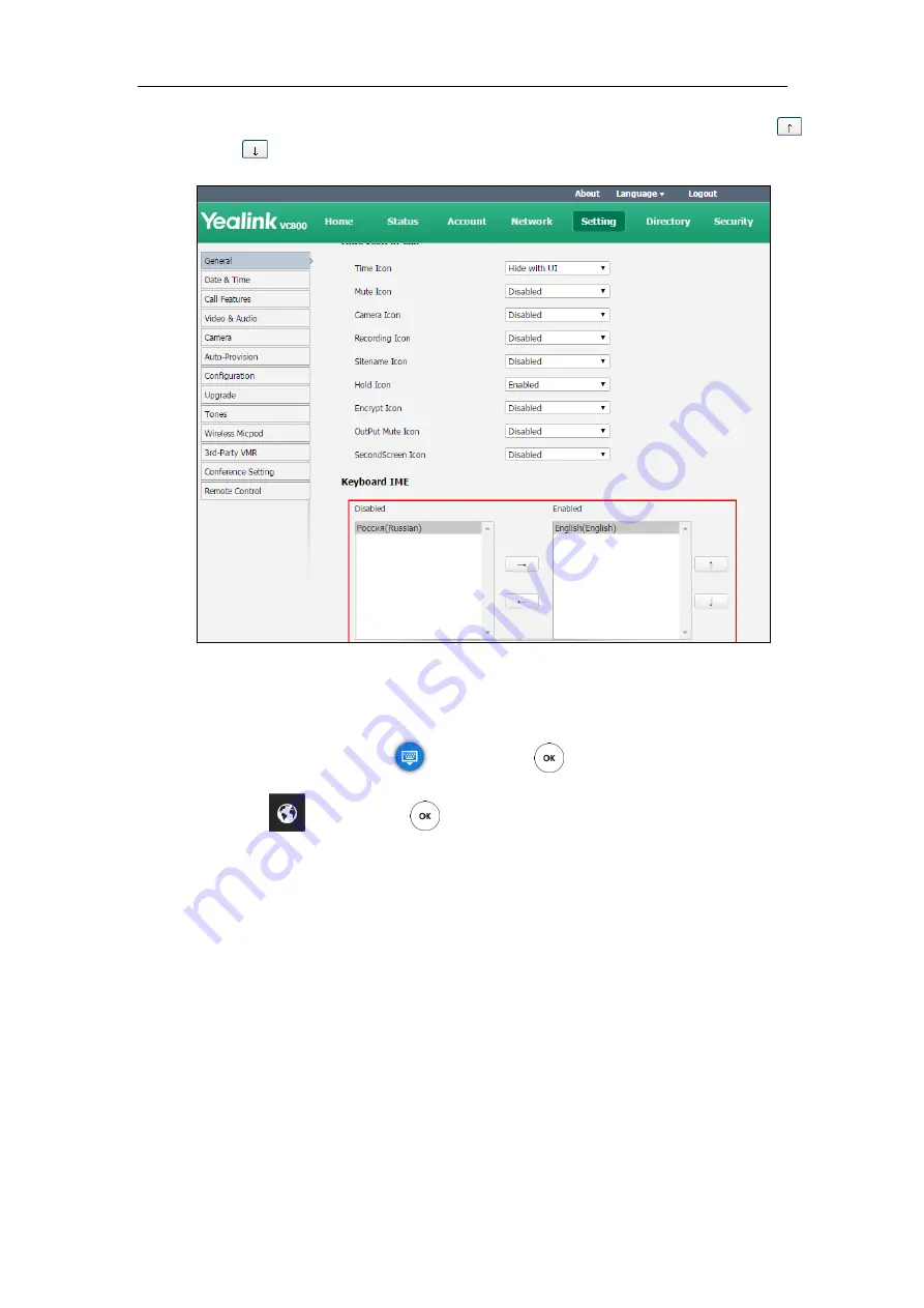 Yealink MeetingSpace VC800 Administrator'S Manual Download Page 191