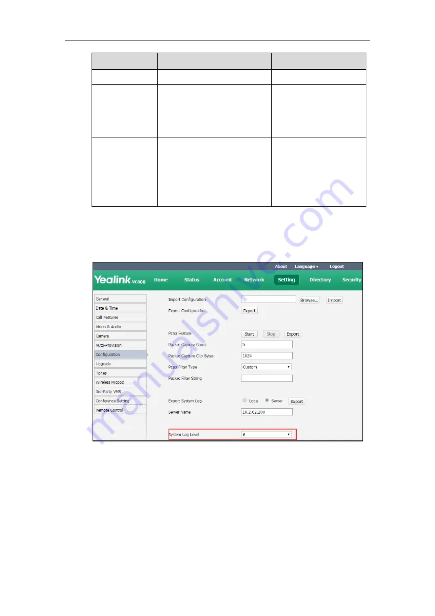 Yealink MeetingSpace VC800 Administrator'S Manual Download Page 270