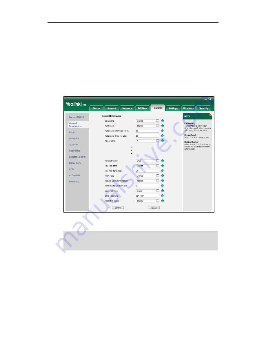 Yealink SIP-T20 User Manual Download Page 99