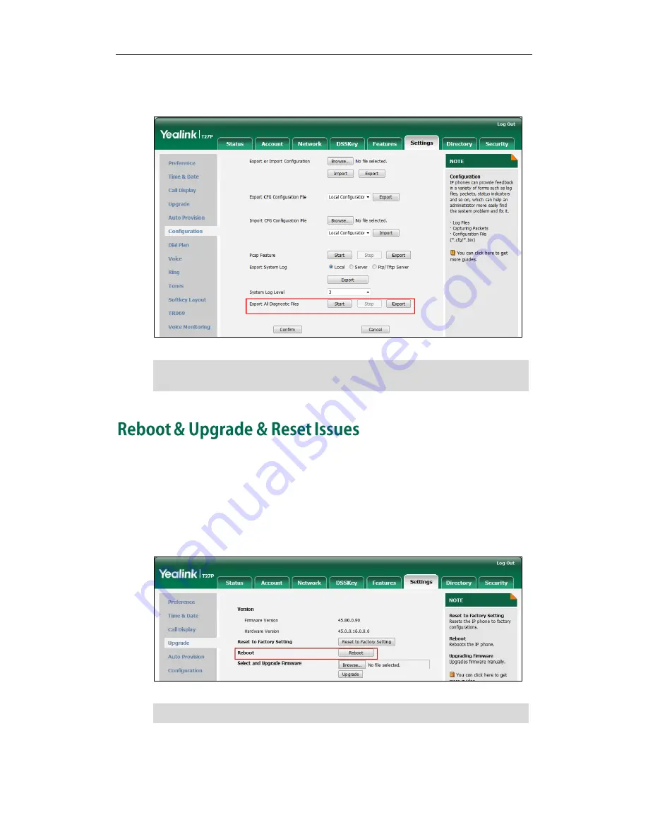 Yealink SIP-T27P User Manual Download Page 184