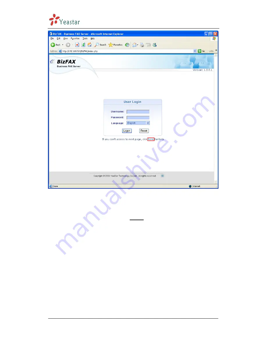 Yeastar Technology BizFAX User Manual Download Page 10