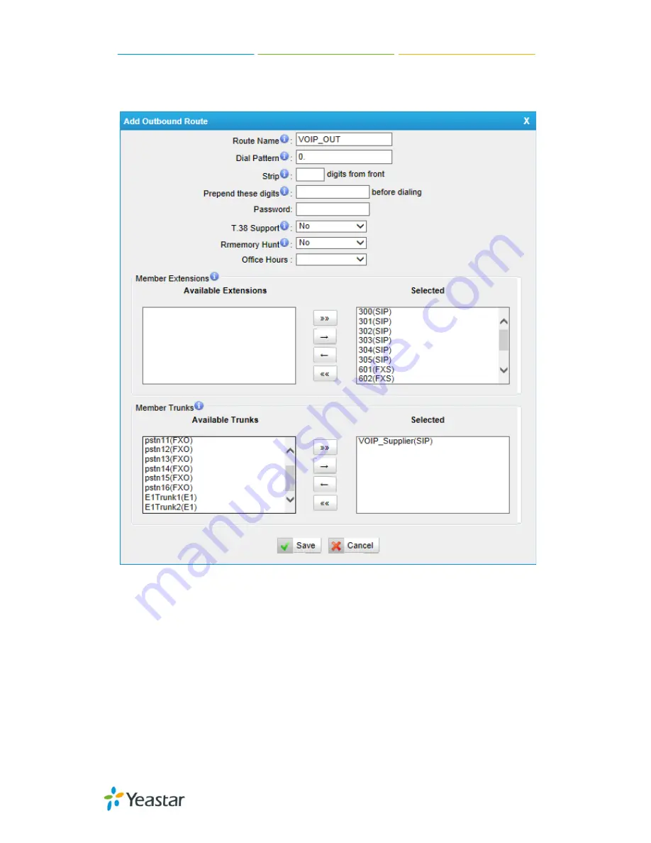 Yeastar Technology MyPBX U100 Administrator'S Manual Download Page 142