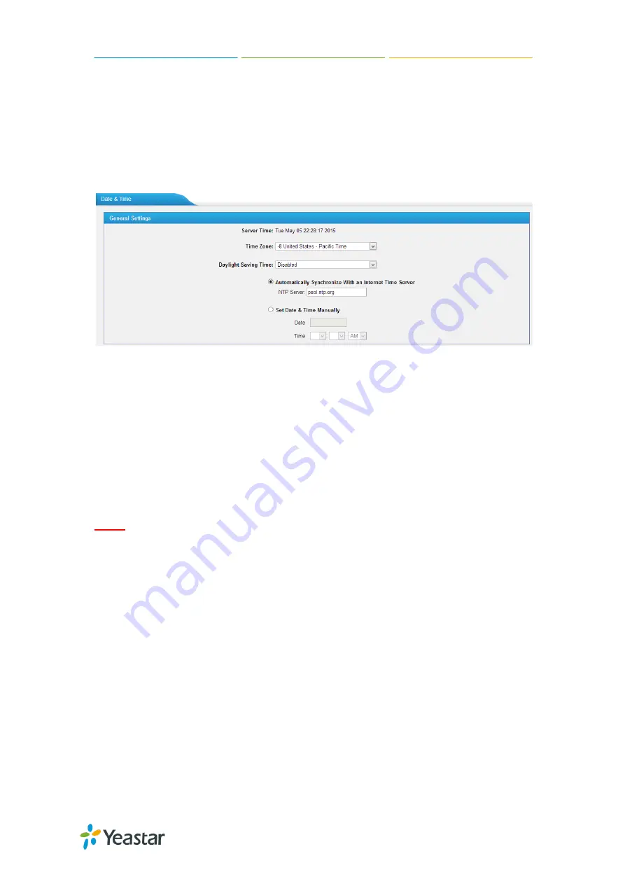 Yeastar Technology N412 Administrator'S Manual Download Page 23