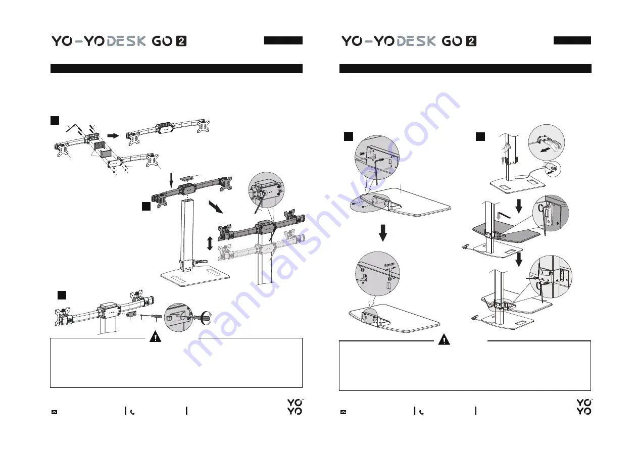 Yo-Yo Desk GO 2 Assembly Manual Download Page 2