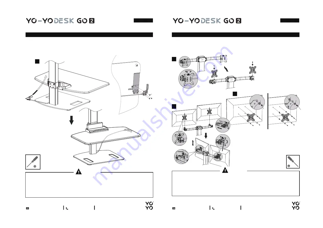 Yo-Yo Desk GO 2 Assembly Manual Download Page 3