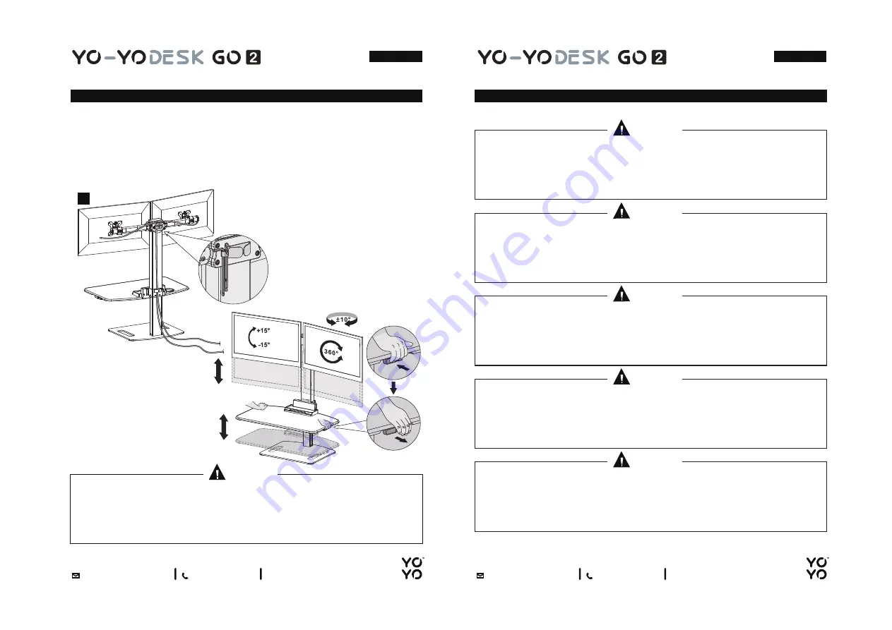 Yo-Yo Desk GO 2 Assembly Manual Download Page 4