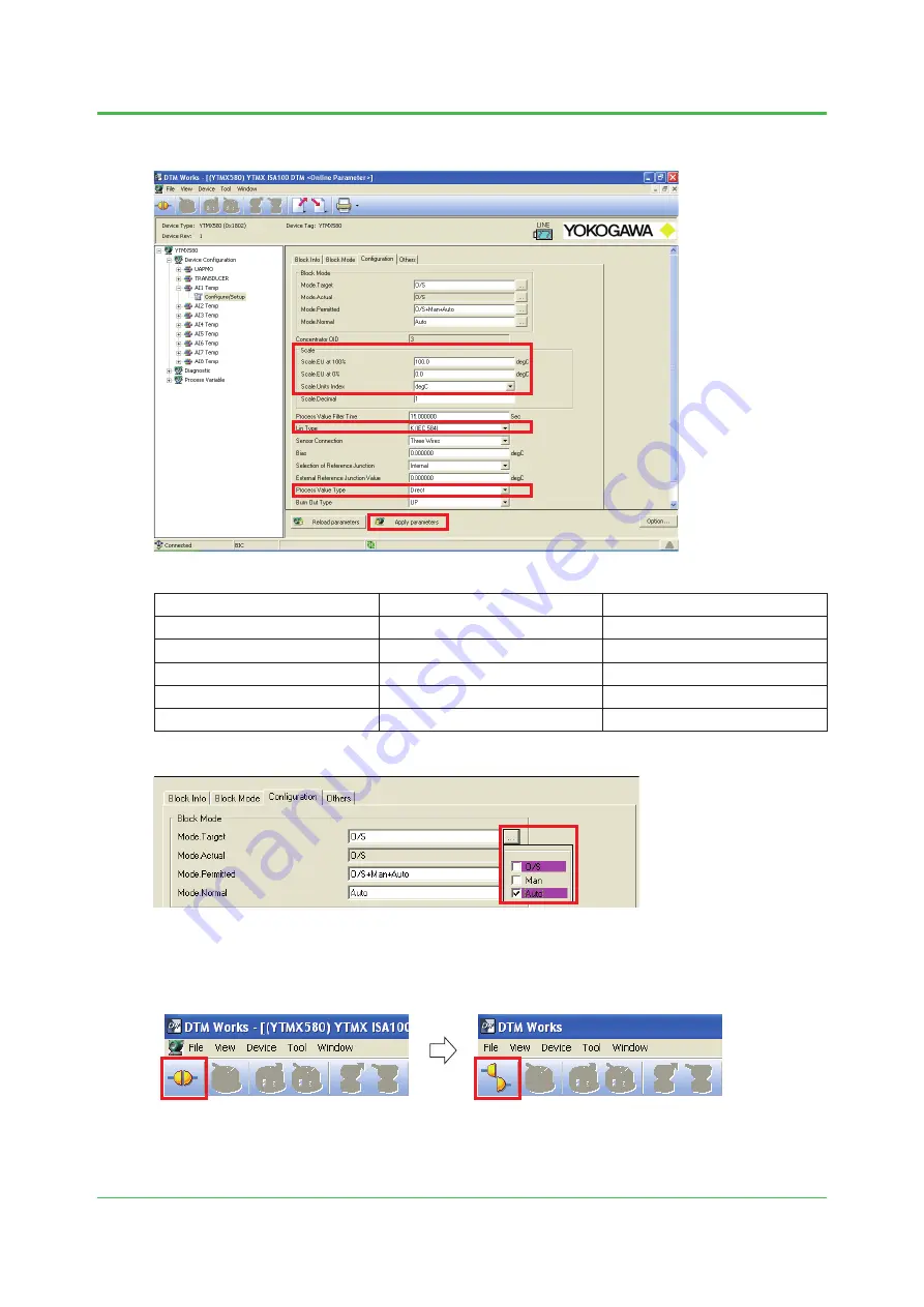 YOKOGAWA YTMX580 Startup Manual Download Page 14