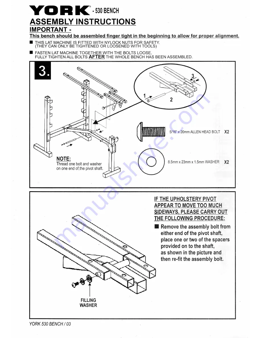 York Fitness 530 Instruction Manual Download Page 4