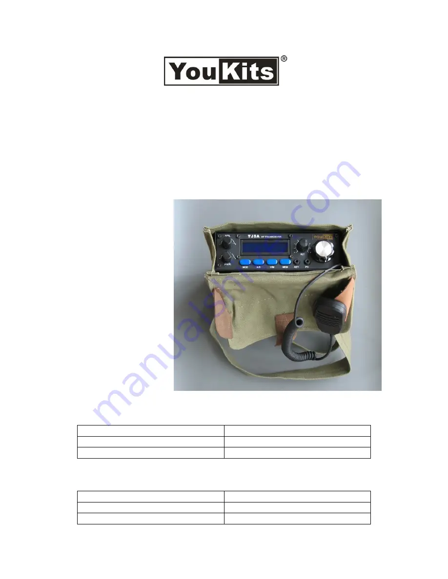 YouKits TJ5A Operation Manual Download Page 1