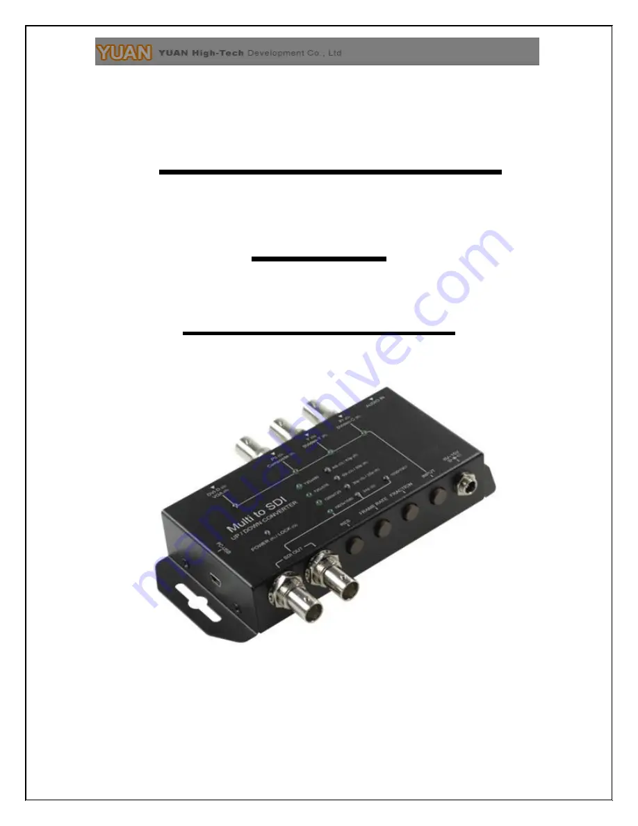 Yuan Multi2SDI User Manual Download Page 1