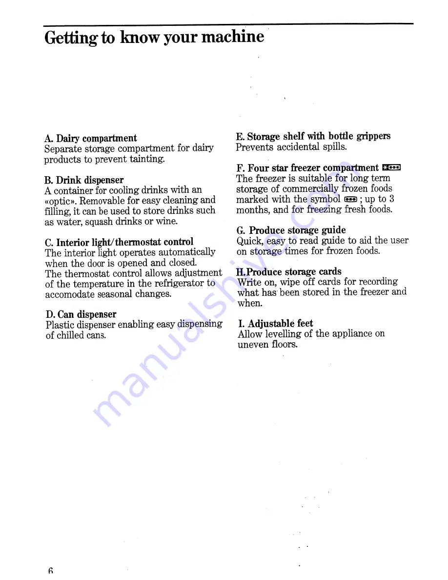 Zanussi DF 62/26 Instructions For Use And Care Manual Download Page 6