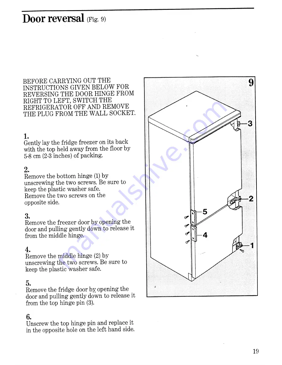 Zanussi DF 62/26 Instructions For Use And Care Manual Download Page 19