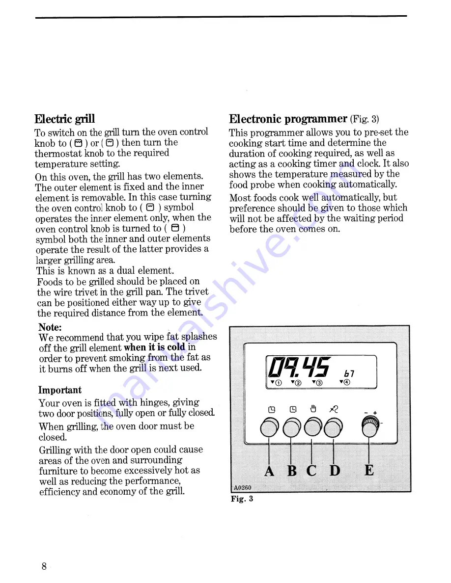 Zanussi FBI 523 A Instructions For Use And Care Manual Download Page 8