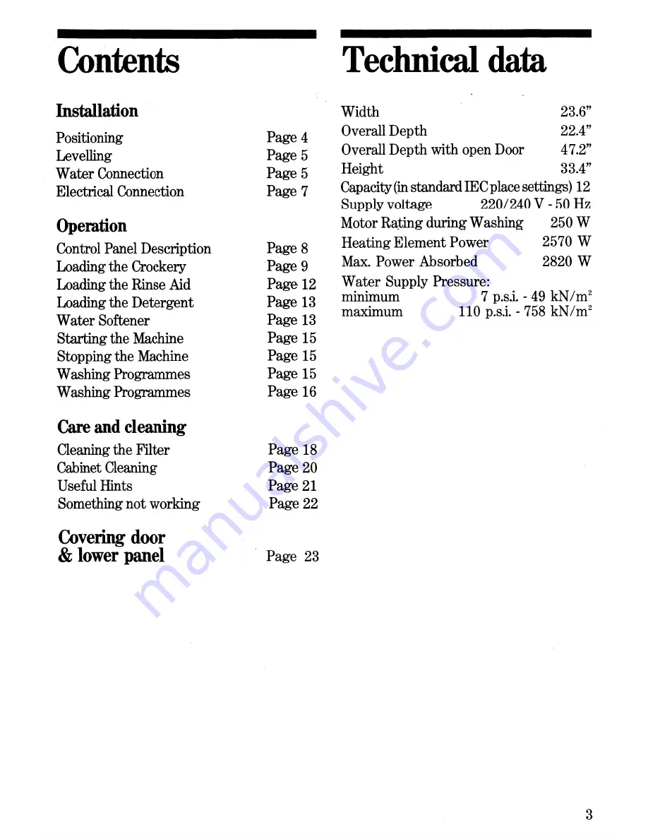 Zanussi Z 100 Use And Care Instructions Manual Download Page 5