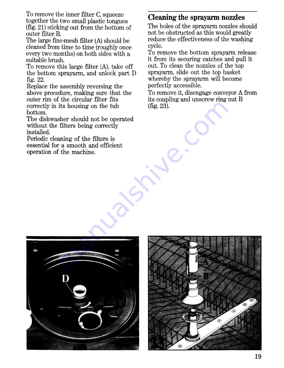 Zanussi Z 100 Use And Care Instructions Manual Download Page 21