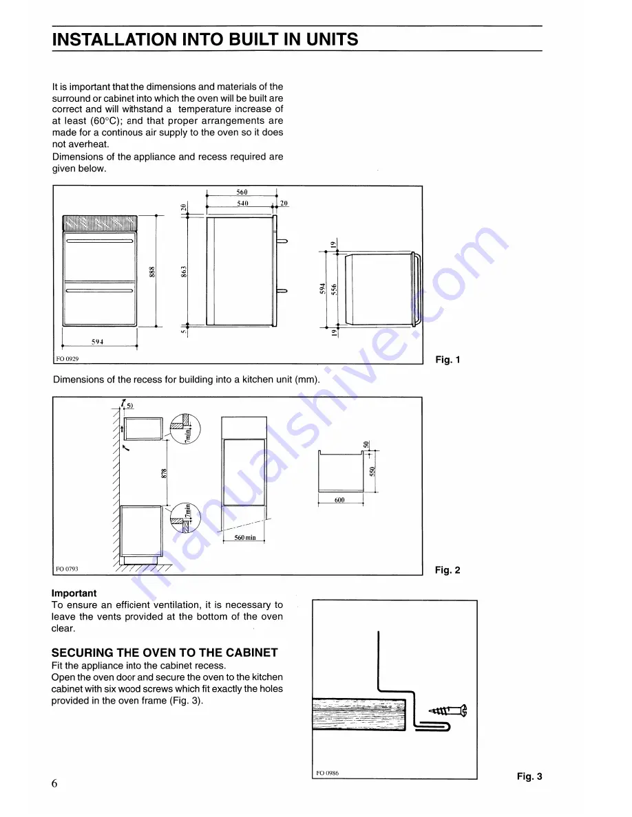 Zanussi ZBD 903 Instructions For Installation And Use Manual Download Page 5