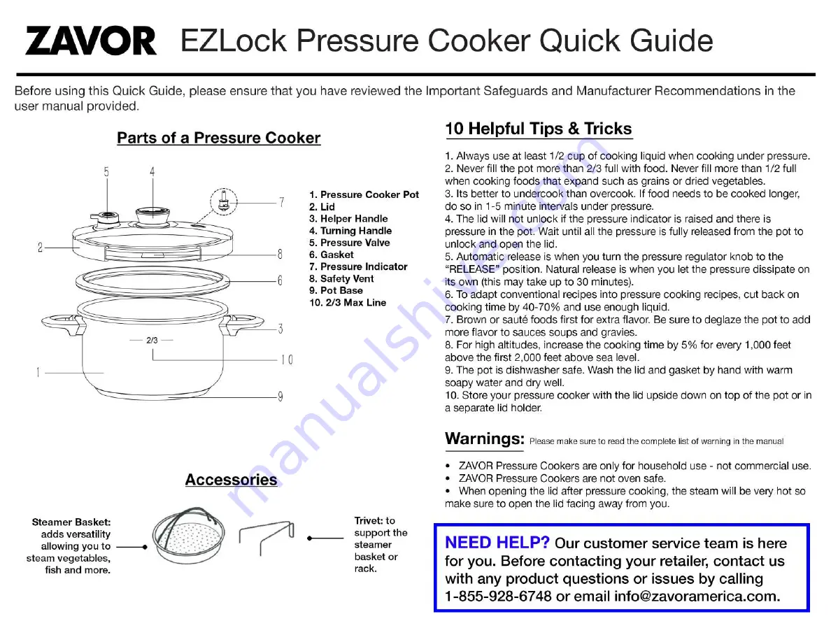 Zavor EZLock ZCWEZ22 Quick Manual Download Page 1