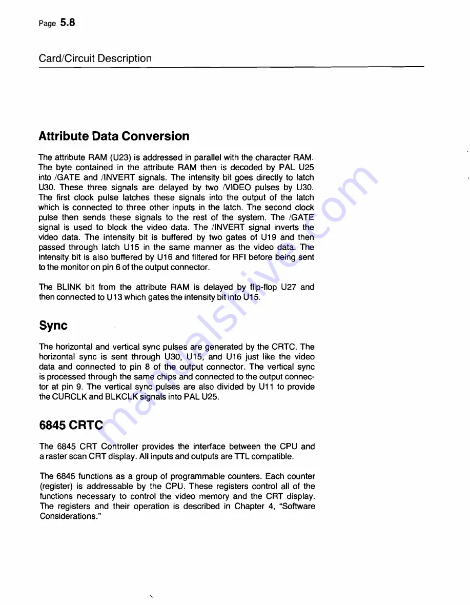 Zenith Data Systems Z-100 Series Installation Manual Download Page 58