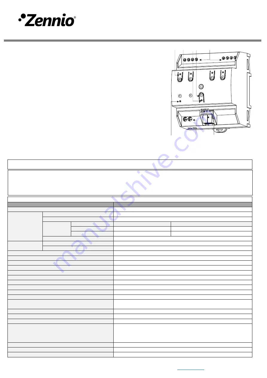 Zennio DALI BOX Broadcast 4CH v2 Manual Download Page 1