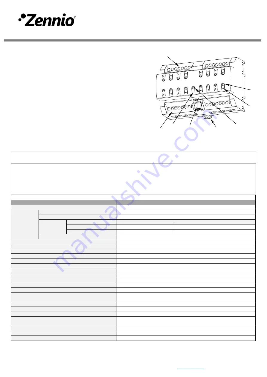 Zennio MAXinBOX SHUTTER 8CH v3 Technical Documentation Download Page 1