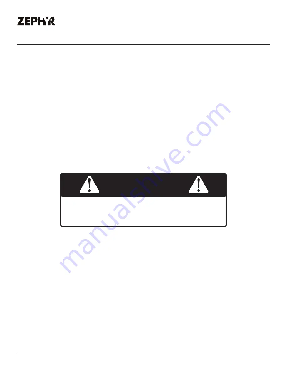 Zephyr Presrv PRW24F02CPG Скачать руководство пользователя страница 9