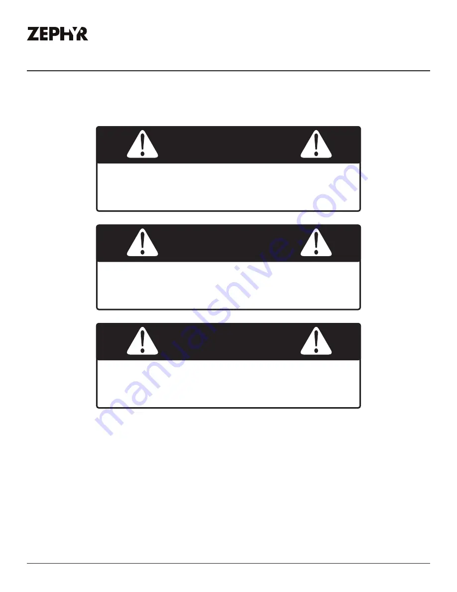 Zephyr Presrv PRW24F02CPG Use, Care And Installation Manual Download Page 41